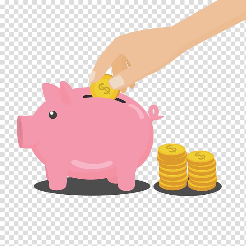 piggy bank and coins illustration, Money Piggy bank, piggy bank transparent background PNG clipart
