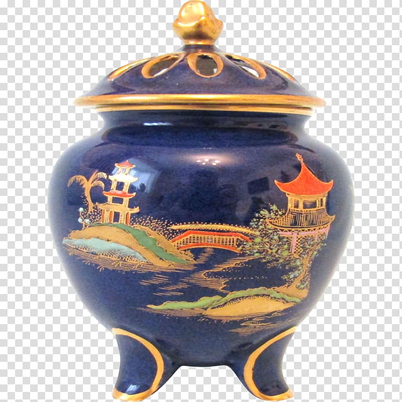 Vase Ceramic Pottery Cobalt blue Urn, porcelain pots transparent background PNG clipart