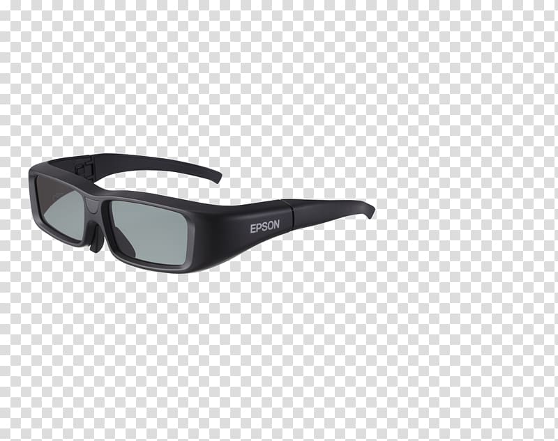 Active shutter 3D system Polarized 3D system Projector Epson 3D film, glasses transparent background PNG clipart