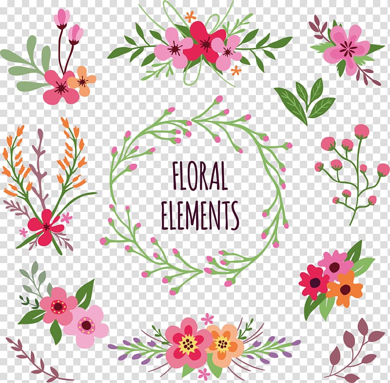 Flower , Floral elements Free transparent background PNG clipart