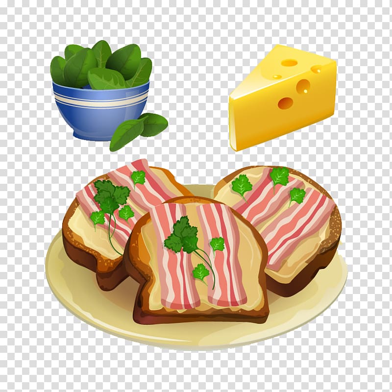 Toast Cheese fries Cheesecake Ham, Bacon Cheese transparent background PNG clipart