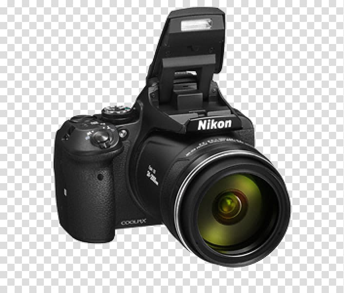 Zoom lens Nikon Coolpix P900 16.0 MP Compact Digital Camera, Black Point-and-shoot camera, Camera transparent background PNG clipart