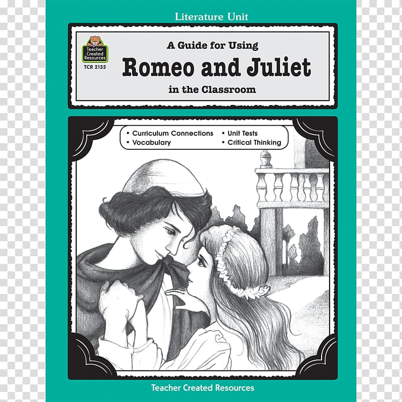 Book A Guide for Using Across Five Aprils in the Classroom A Guide for Using Romeo and Juliet in the Classroom Comics, Romeo and Juliet Words Live transparent background PNG clipart
