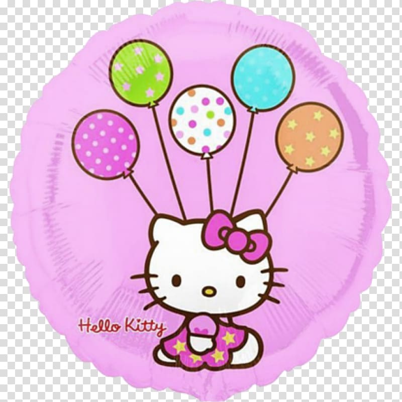 Hello Kitty Balloon Birthday Party Cloth Napkins, balloon transparent background PNG clipart
