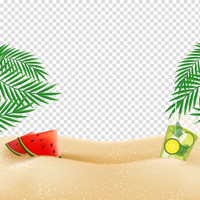 Beach GPS tracking unit, watermelon beach transparent background PNG clipart