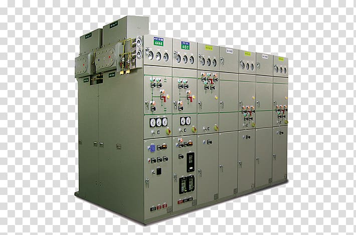 Circuit breaker Switchgear Gasisolierte Schaltanlage Electrical substation Electricity, substation switch transparent background PNG clipart