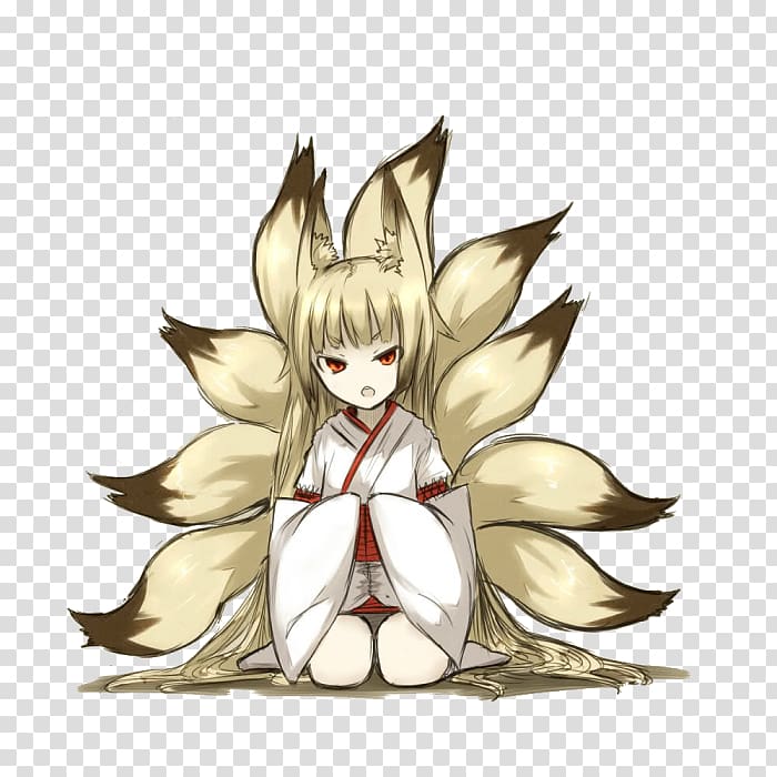 Nine Tailed Kitsune Fox Anime Stock Illustration 2217208145 | Shutterstock