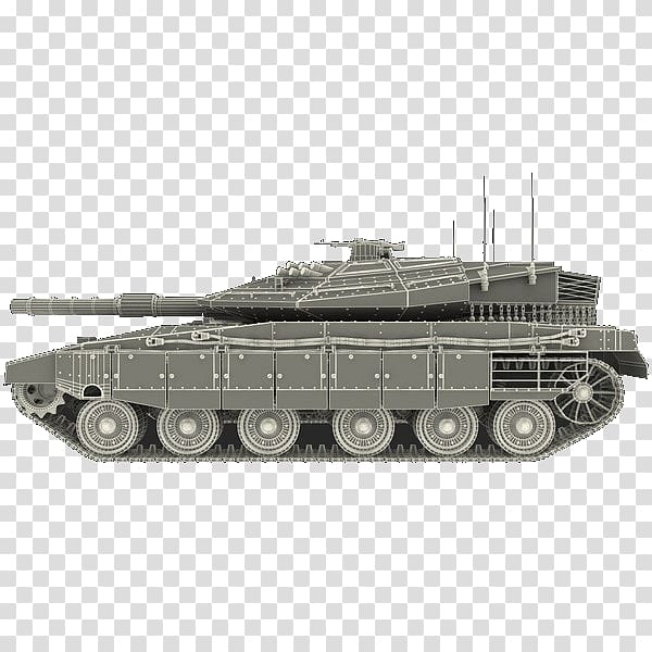 Churchill tank Scale Models Self-propelled artillery Gun turret, Merkava transparent background PNG clipart