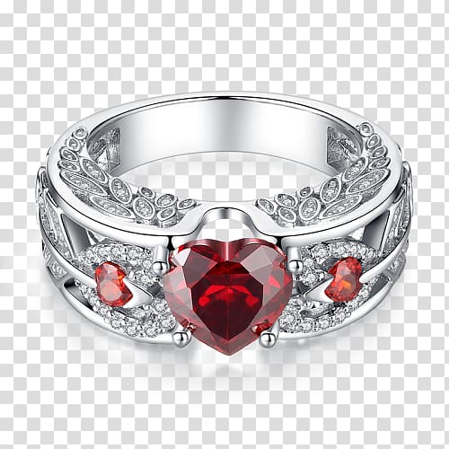 Ruby Wedding ring Engagement ring, ruby transparent background PNG clipart