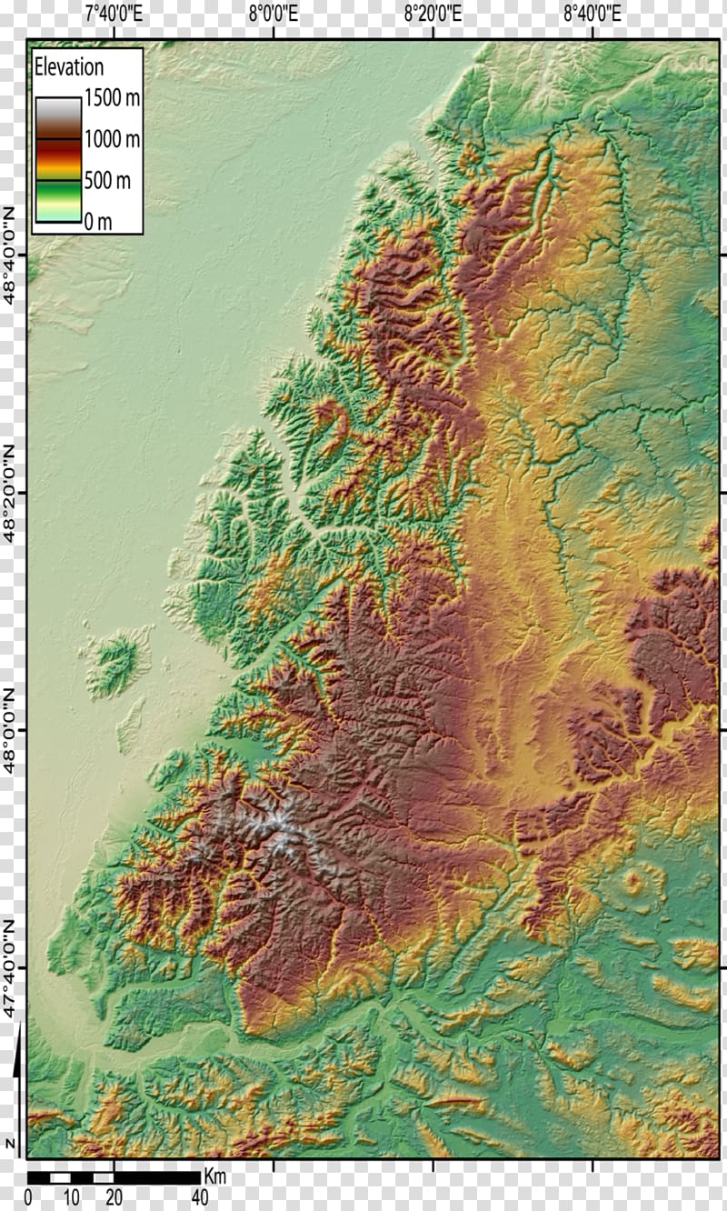 Topography Digital elevation model February 27 Black Forest Map, populus nigra transparent background PNG clipart