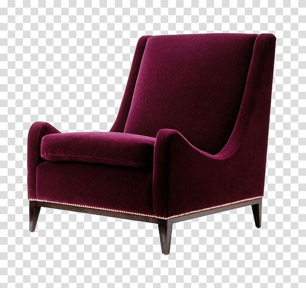 Eames Lounge Chair Couch Furniture Living room, High-end wine red sofa chair transparent background PNG clipart