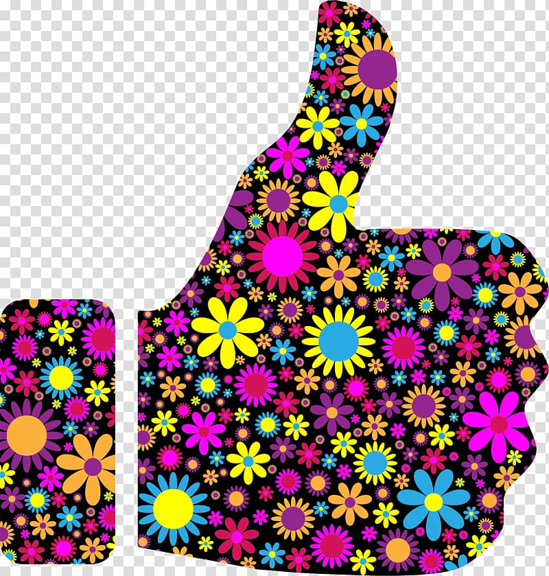 Thumb signal Flower , hand emoji transparent background PNG clipart