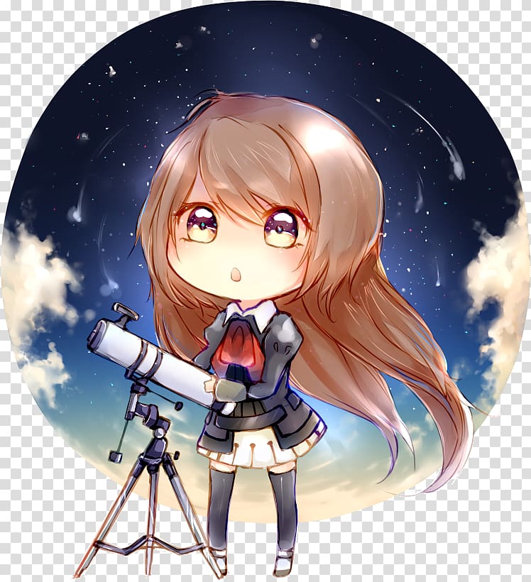 Anime Chibi Starry Sky Art Manga, starry sky background transparent background PNG clipart