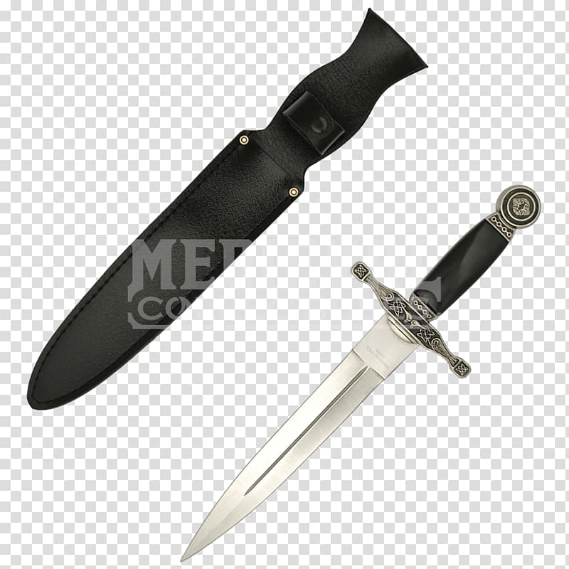 Bowie knife Hunting & Survival Knives Dagger Blade, Gold Dagger transparent background PNG clipart