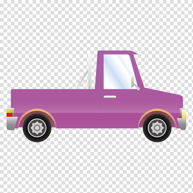 Car Pickup truck Opel Vectra, cartoon purple pickup truck flat car transparent background PNG clipart