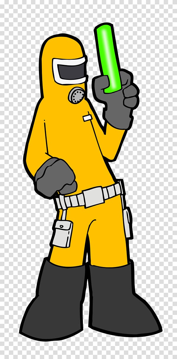 Radiation protection Cartoon Drawing Hazardous Material Suits, suit transparent background PNG clipart