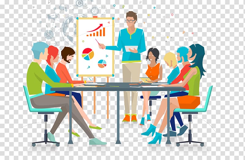 group of people illustration, Meeting Businessperson Illustration, Business lecture transparent background PNG clipart