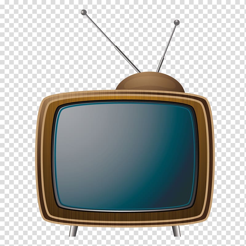 brown cathode ray tube television animated illustration, Television set, Beautifully TV transparent background PNG clipart