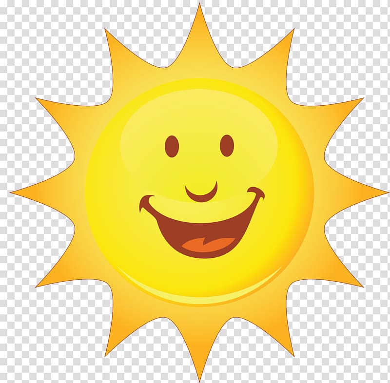Smiley Smiling Sun , summer transparent background PNG clipart