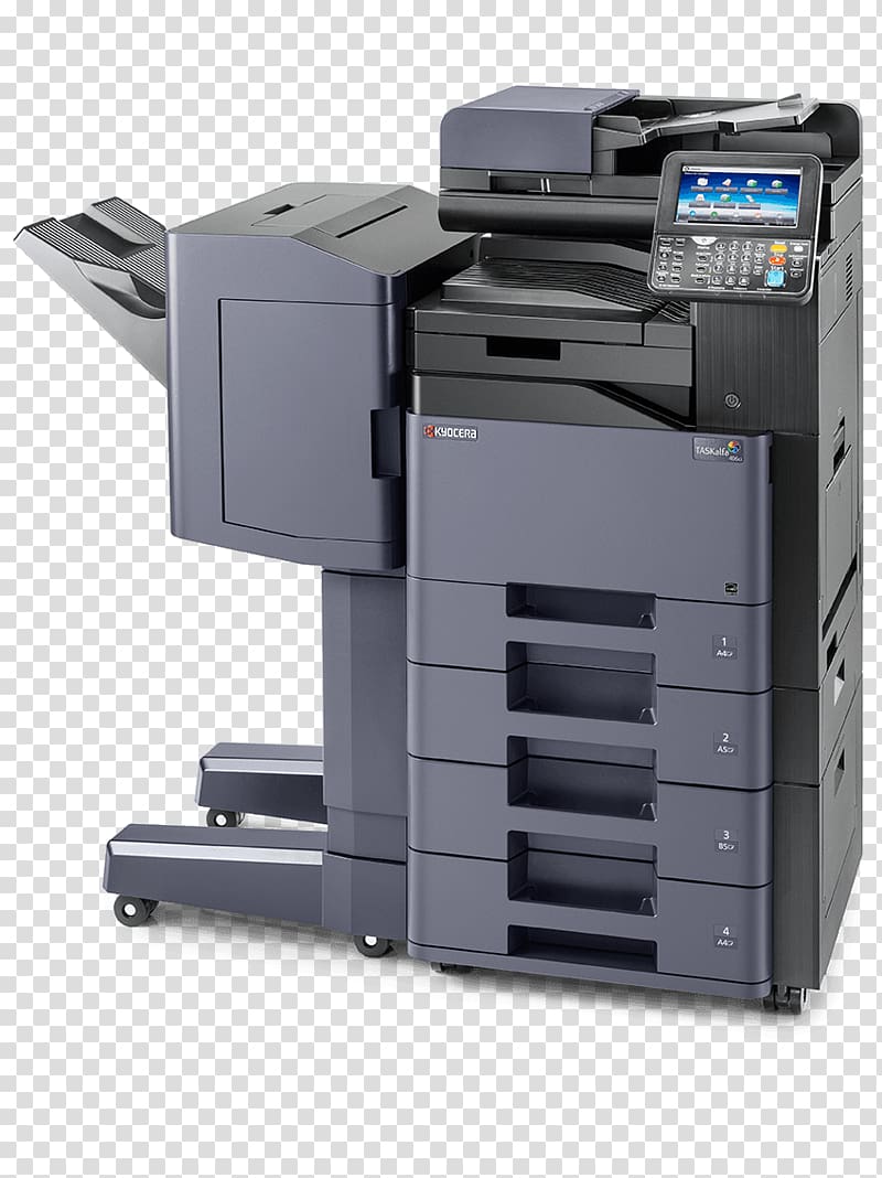 Multi-function printer Kyocera copier Standard Paper size, memory card transparent background PNG clipart