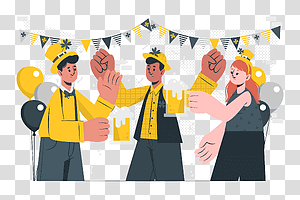 illustration, People celebrating St. Patrick's Day, friend, celebration, drink, event, people, fun, culture, festival transparent background PNG clipart thumbnail