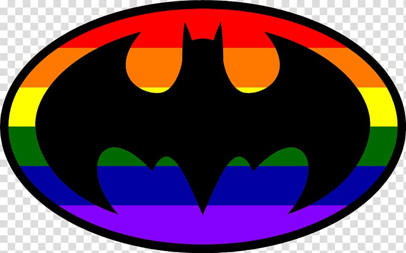 Batman Gay pride LGBT symbols, Offended transparent background PNG clipart