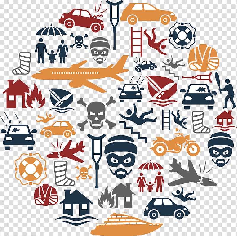 Vehicle insurance Accident Life insurance Icon, There is always an accident in life transparent background PNG clipart