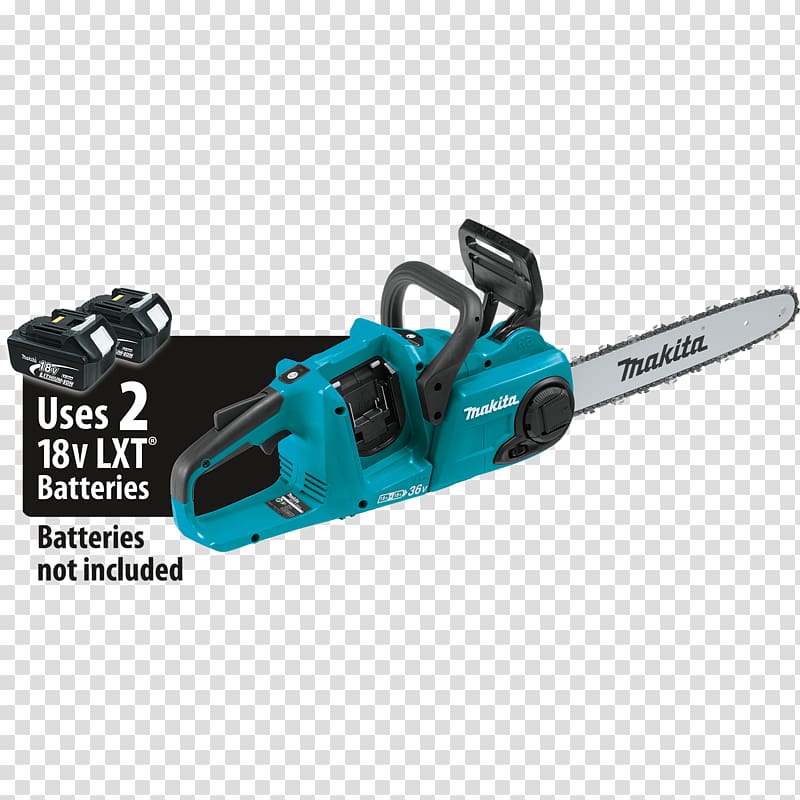 Lithium-ion battery Chainsaw Makita Cordless, chainsaw transparent background PNG clipart