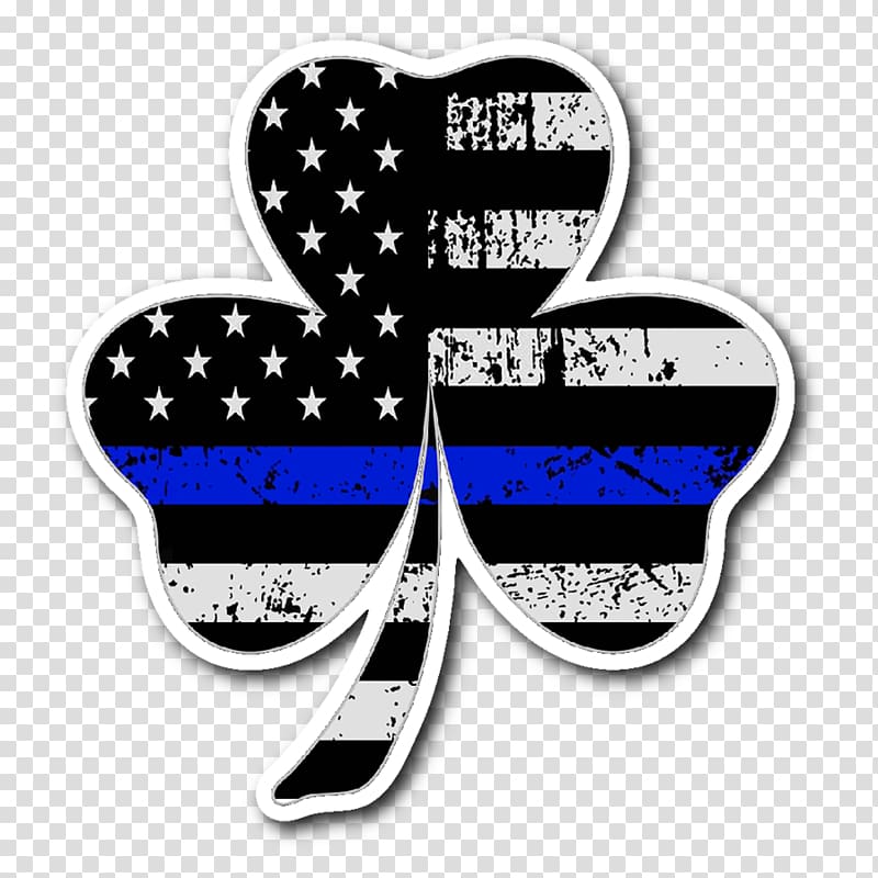 Thin Blue Line Decal Police Bumper sticker, boutique car stickers transparent background PNG clipart