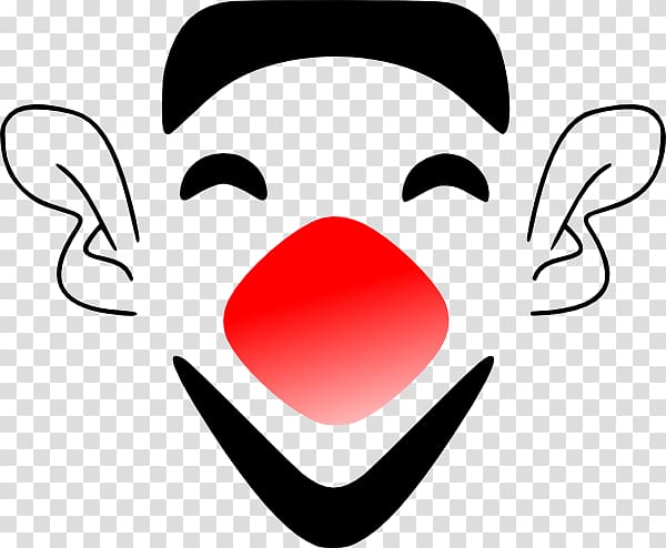 Clown Laughter Face , Cartoon Clown Face transparent background PNG clipart