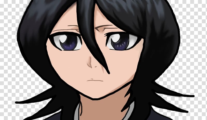 Eyebrow Black hair Hair coloring, Rukia Bleach transparent background PNG clipart