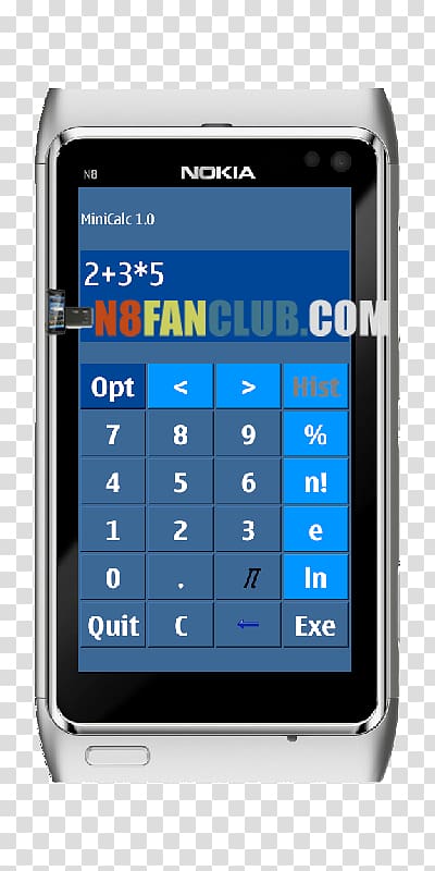 Feature phone Smartphone Nokia N8 iPhone 4 Sony Ericsson Xperia arc, Scientific Calculator transparent background PNG clipart