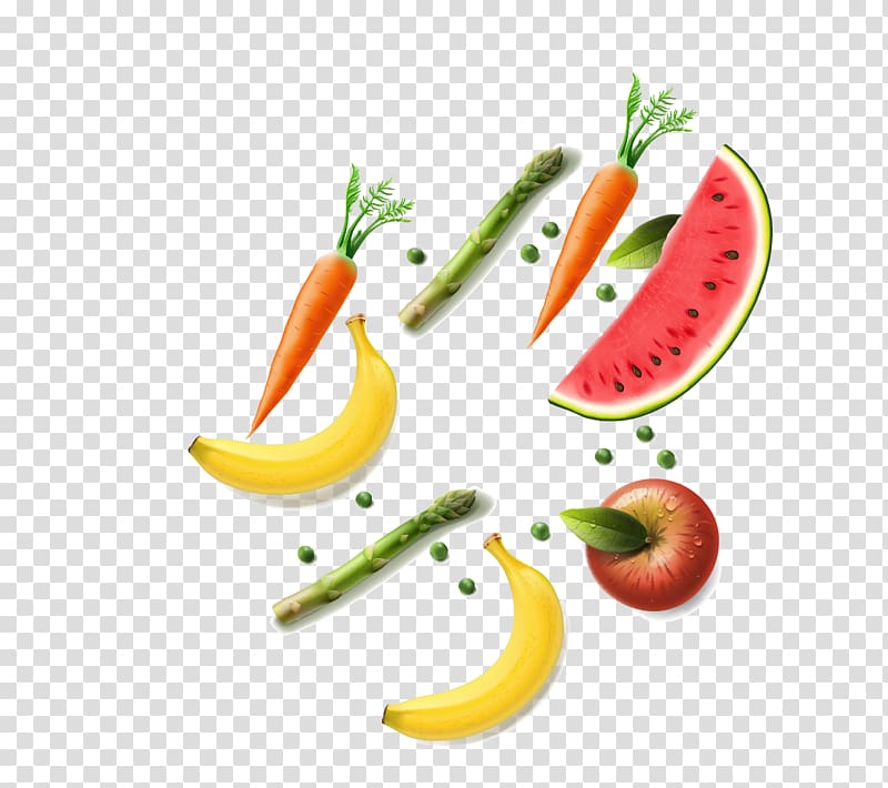 Fruit Combo Fruit Free Vegetable, watermelon transparent background PNG clipart