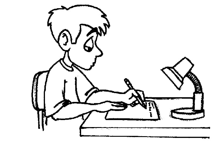 writing black and white clipart