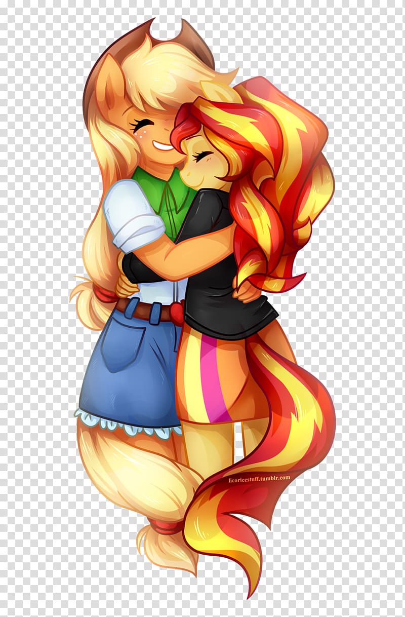 Applejack Rainbow Dash Sunset Shimmer Pony Fluttershy, jesus hug transparent background PNG clipart