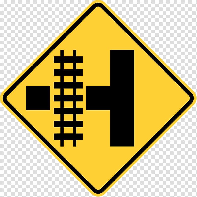 Rail transport Level crossing Track Road Warning sign, road transparent background PNG clipart