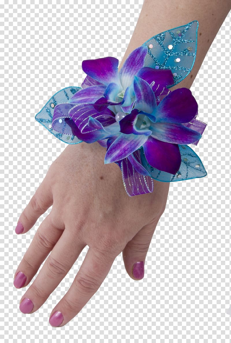 Corsage Purple Cut flowers Soderberg\'s Floral & Gift Blue, blue orchid transparent background PNG clipart