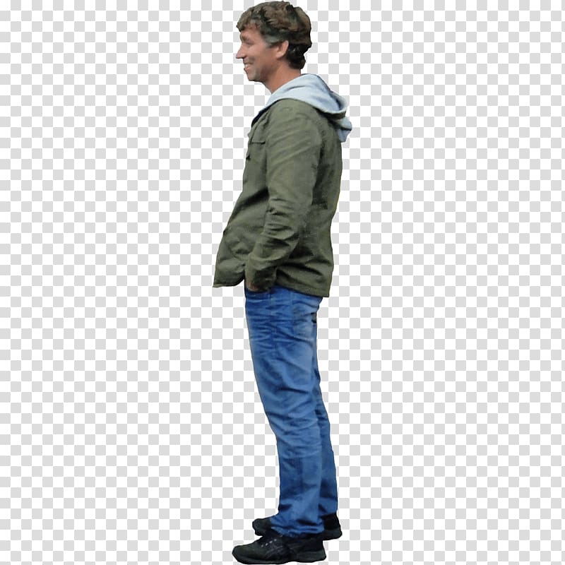 People , man standing and looking side view transparent background