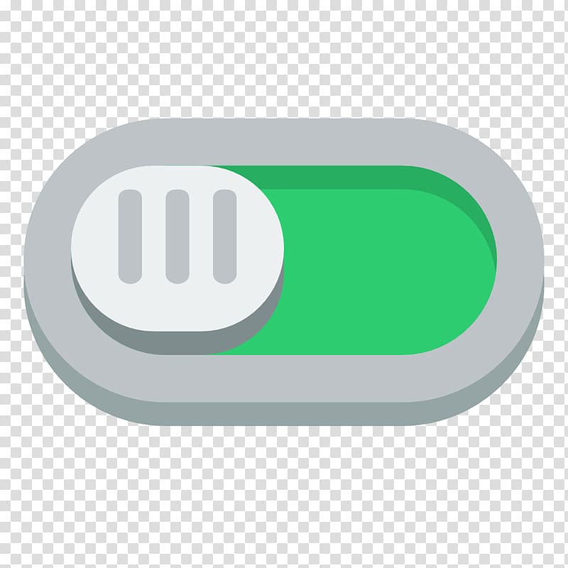 green and gray turned on button, brand green, Switch on transparent background PNG clipart
