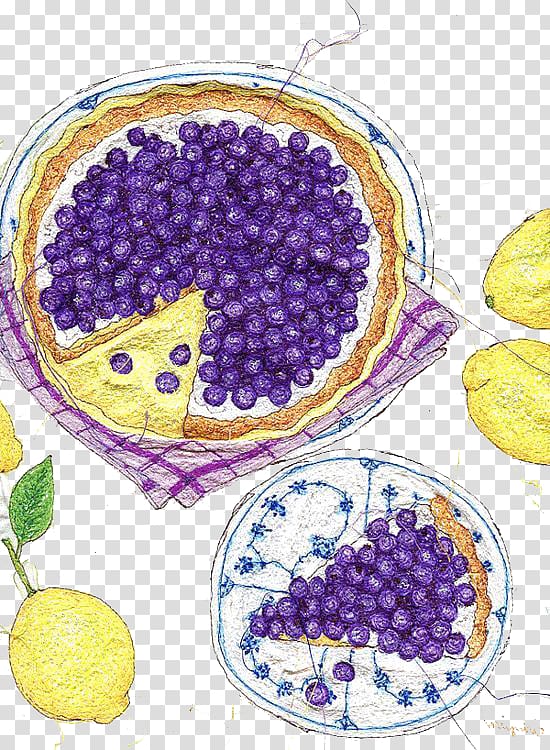 Pencil Drawing Watercolor painting Paper Illustration, Cartoon blueberries transparent background PNG clipart