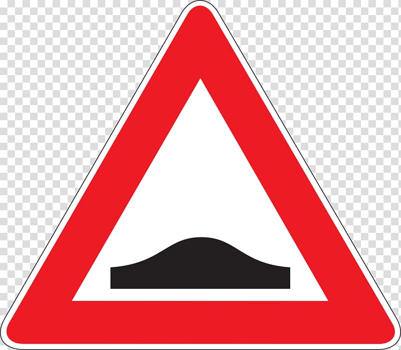 Traffic sign Warning sign Road Speed bump, road transparent background PNG clipart
