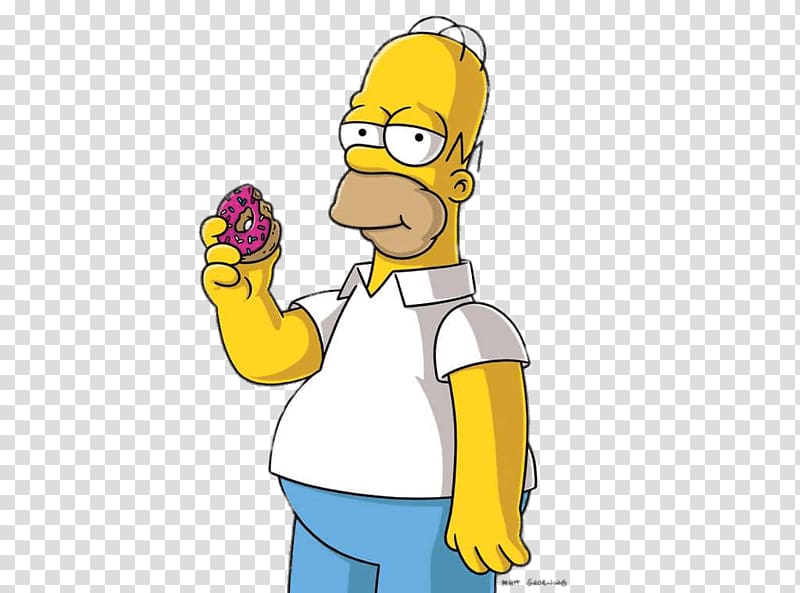 Homer Simpson, Homer Simpson Eating A Donut transparent background PNG clipart