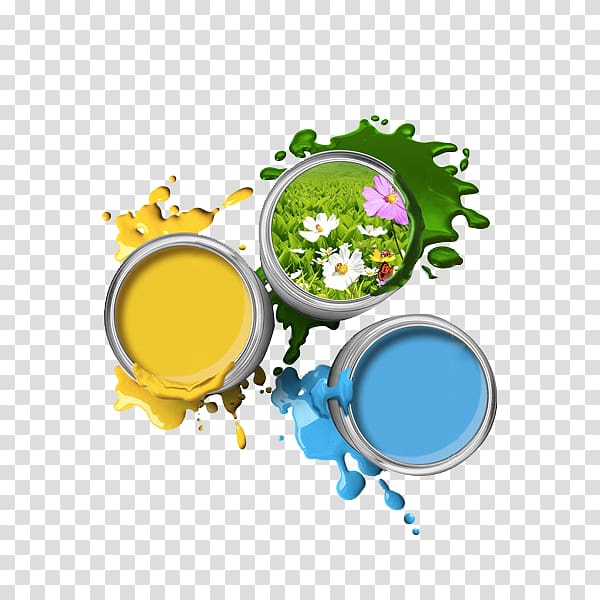 Paint Volatile organic compound , Hand colored bucket transparent background PNG clipart