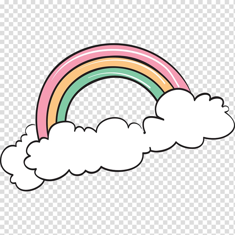 rainbow illustration, Cartoon Rainbow Drawing , Rainbow cartoon transparent background PNG clipart