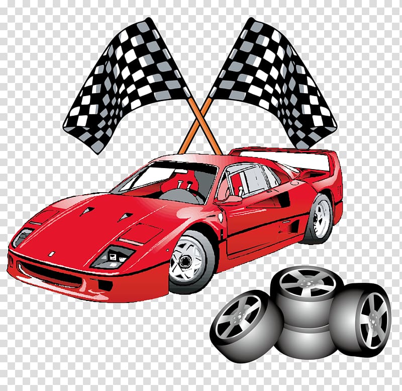 Sports car Auto racing Racing flags, red racing flag transparent background PNG clipart