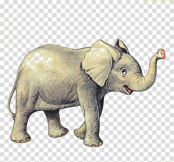 African elephant Indian elephant Watercolor painting, Watercolor elephant transparent background PNG clipart