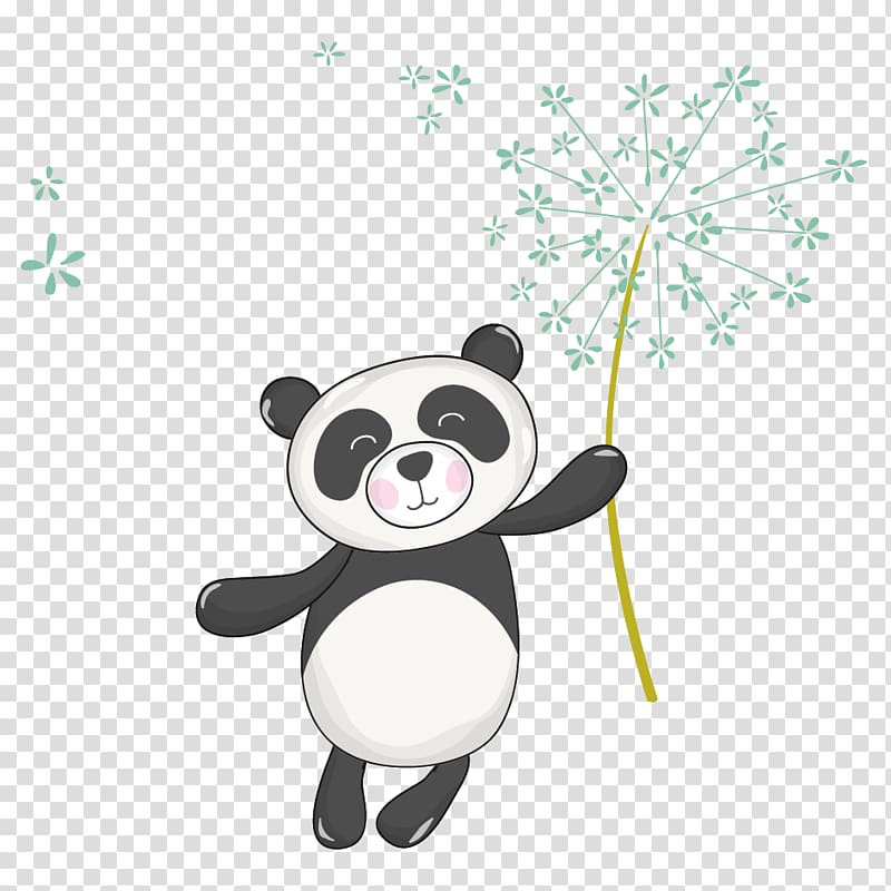 panda illustration, Giant panda Bear Cuteness , Cartoon panda transparent background PNG clipart