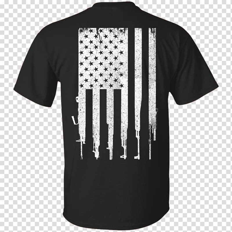 T-shirt Hoodie Flag of the United States, small guns transparent background PNG clipart