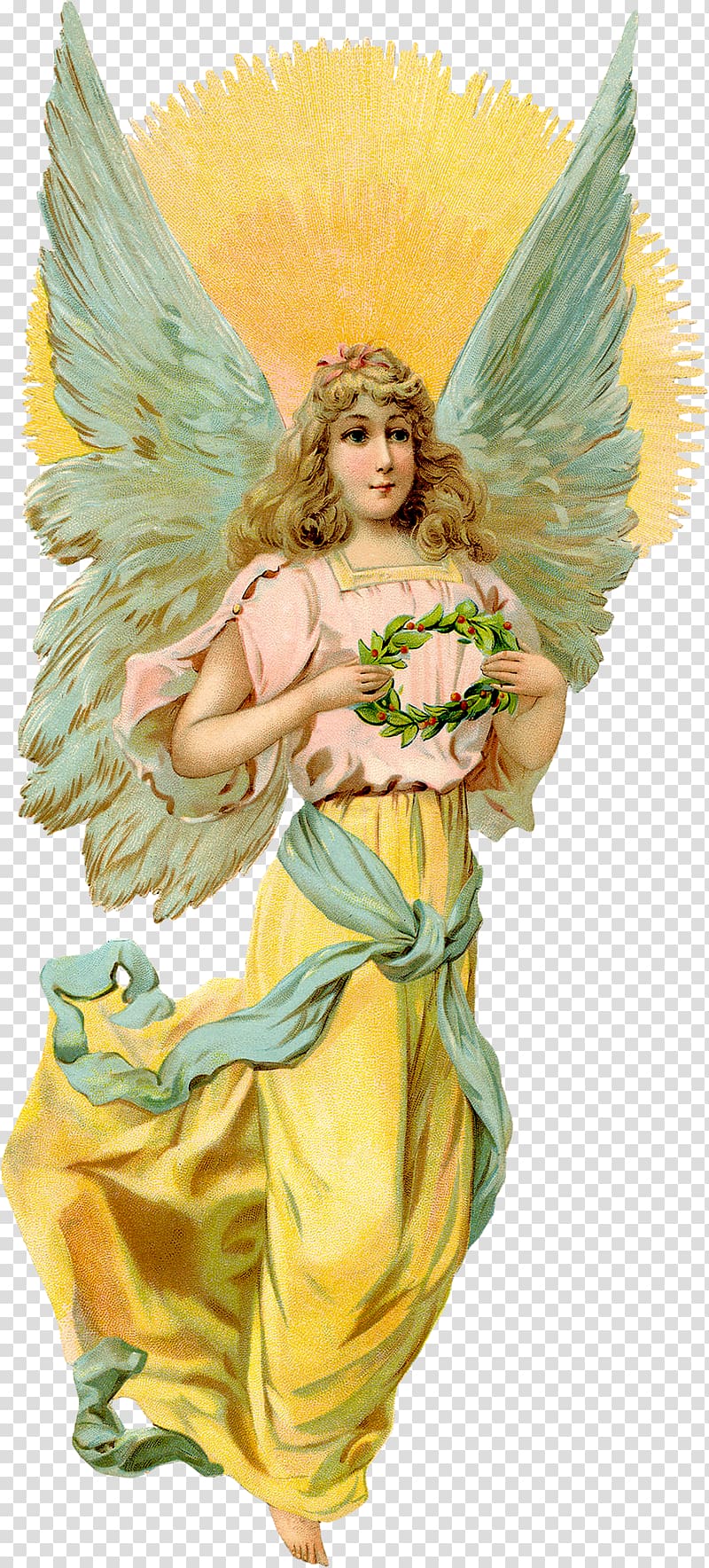 Mythology Legendary creature Fairy Character Supernatural, blue wreath transparent background PNG clipart