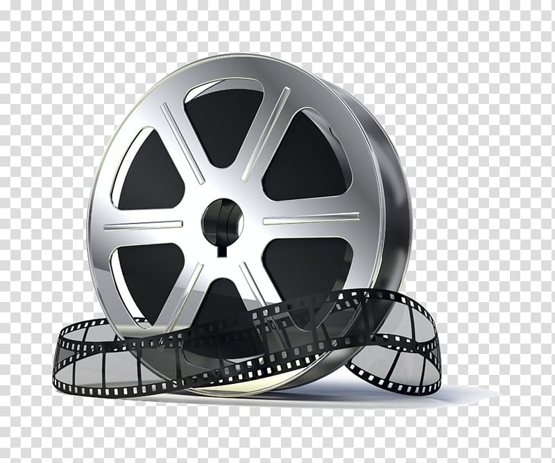 gray and black film , Reel Film , Silver metal footage transparent background PNG clipart